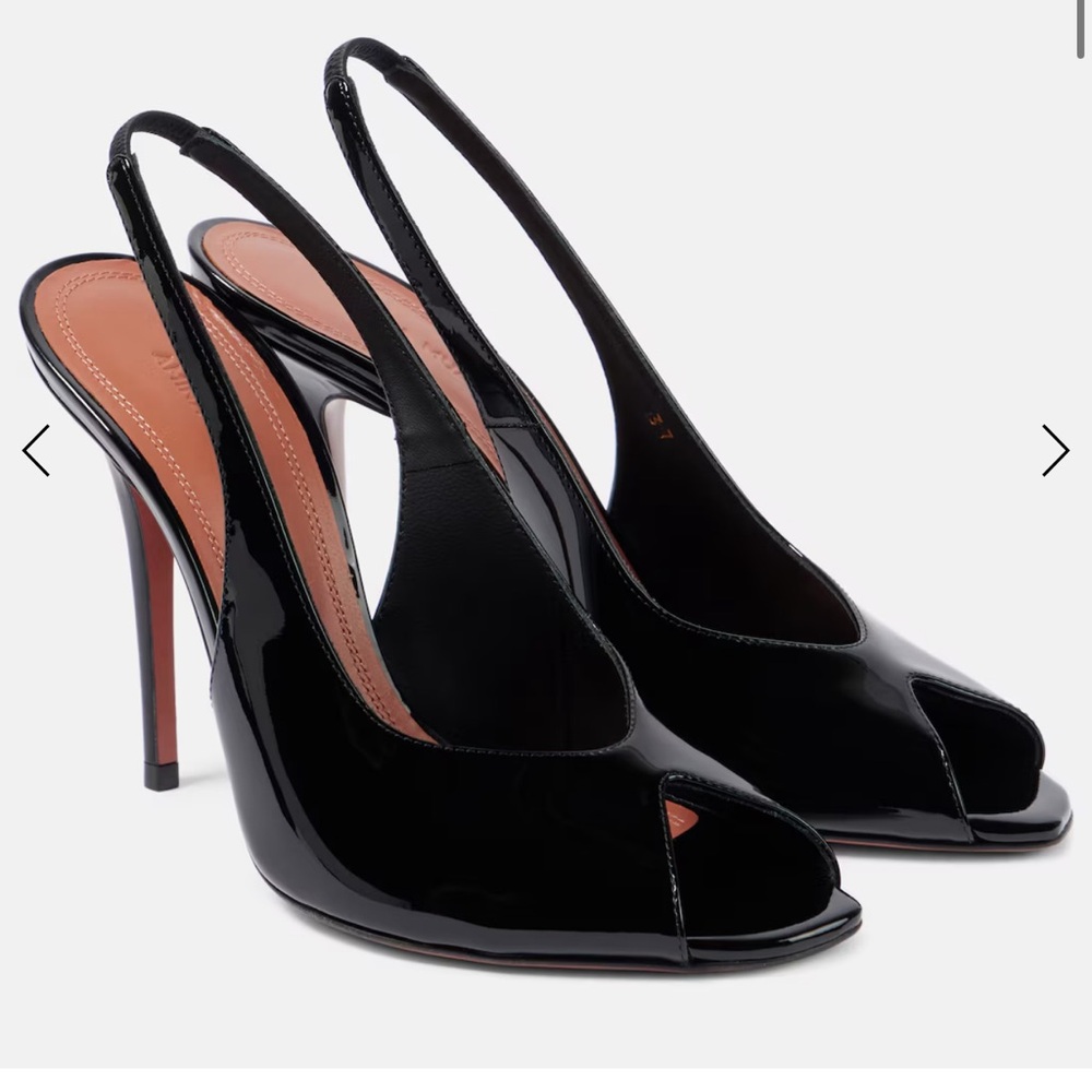 Amina Muaddi Kristina 105 peep toe slingbacks